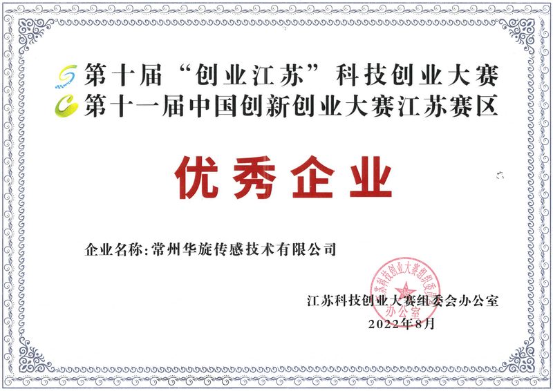 ”创业江苏“科技创业大赛优秀企业